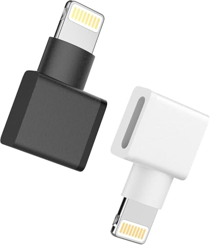 [Apple MFi Certified] 90 Degree Lightning Extender Adapter for iPhone Charger
