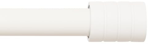 Curtain poles White Extendable curtain pole 76cm to 200cm Adjustable curtain track 30 to 80 Includes poles, END CAP finials, 3 piece brackets, hardware kits,for Living room, Bedroom, Kitchen room.