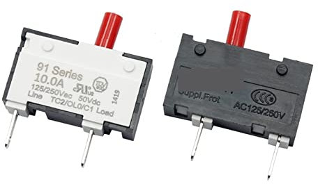 0.5A 0.8A 1A 1.5A 2A 8A10A Mini disjoncteur protecteur de surcharge thermique à réinitialisation manuelle 1 pièces (Size : 0.5A)