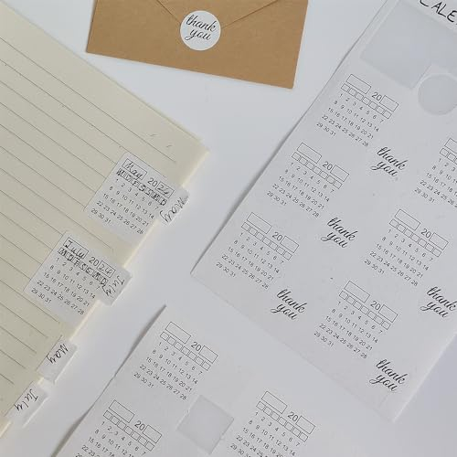Kalender Aufkleber Monatliche Index Tabs Selbstklebende Monatliche Aufkleber für Planer Notizbuch Etiketten Indizes (Style1-16Months)