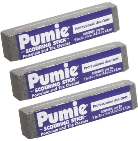 3 Stück PUMIE STICK Reinigungsstein für Grill WC Ofen Bimsstein Scouring Block