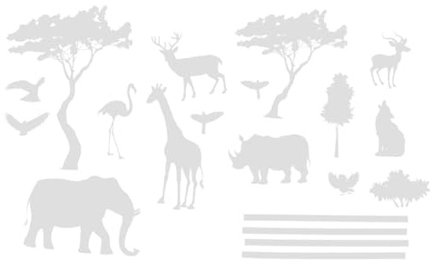 ULTECHNOVO Calcomanías Anticolisión Para Ventanas Pegatinas Estáticas De Protección Para Aves Diseño De Animales Removibles y Reutilizables