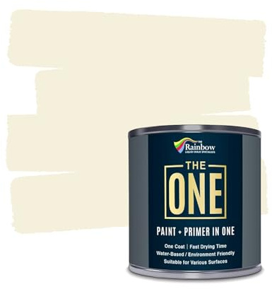 The ONE All-In-One Paint & Primer - Light Cream Matt, 2.5 L | Multi-Surface 1 Coat Formula | Easy Indoor & Outdoor Decorating for Home & Garden Walls, Floors, Furniture | Durable, Water-Based, Low VOC