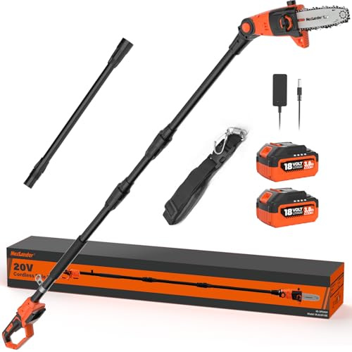 MAXLANDER Akku Hochentaster elektrisch mit 2 x 3,0Ah Akku & Ladegerät