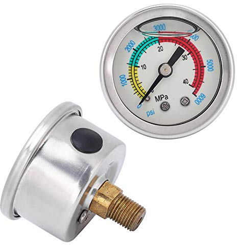 VGEBY Pressure Gauge, Air Pump Pressure Gauge 40MPA 6000psi Oil Filling Diving Rebreather Equippment Manometer Diving Water Sports