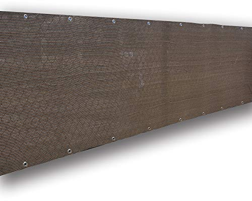 Alion Home Elegant Privacy Screen Windscreen Mesh for Balcony, Backyard, Deck, Patio, Fence, Pool, Porch, Railing - Brown/Mocha (3' x 3')