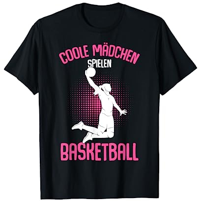 Coole Mädchen spielen Basketball Basketballerin Kinder T-Shirt