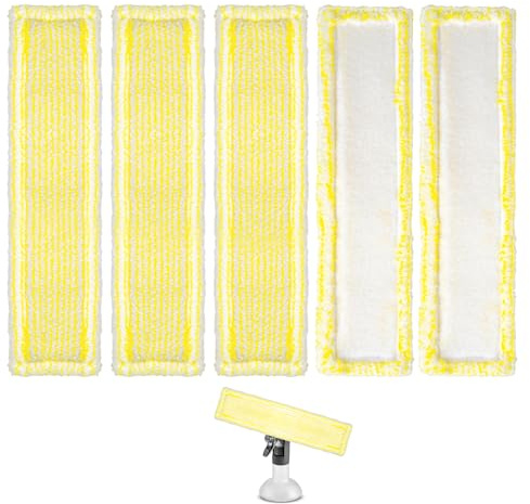 6 STK Ersatzpads für Kärcher Fenstersauger Zubehör für Kärcher Fensterreiniger Ersatzteile, Ersatzmikrofaser Wischbezug Fenstersauger Zubehör Pads, Wischmopppad für Karcher WV2 WV5 WV6 Plus Premium