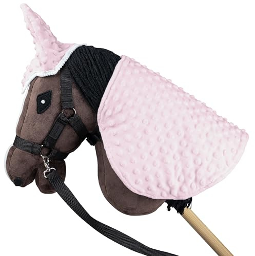 SKIPPI Coperta e Cuffietta per Hobby Horse - Rosa, Hobby Horse Accessori