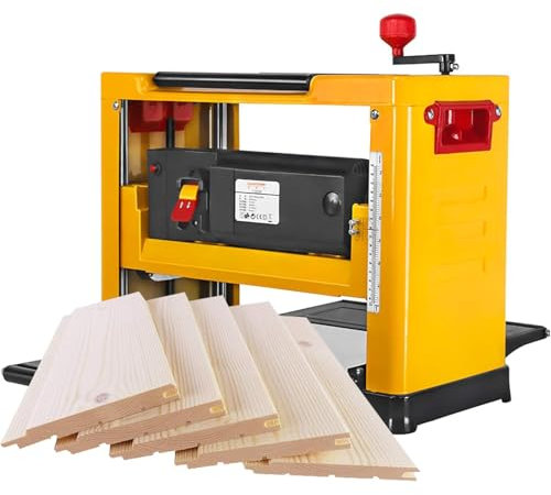 Raboteuse D'Établi 2000W, Raboteuse Électrique Multifonctionnelle Pour Travail Du Bois Avec Moteur Cuivre, Raboteuse D'Épaisseur Multifonctionnelle 6 À 160 Mm Hauteur Et 1 À 3 Mm Profondeur