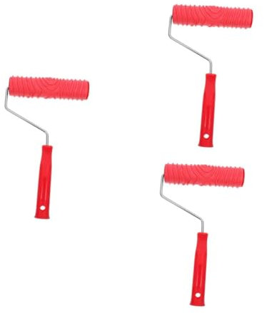 NUOBESTY 3pcs DIY Patterned Paint Roller Textured Paint Roller Embossed Texture Wall Decor