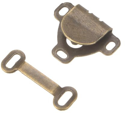 TA-VIGOR 10 Sets Sewing Hooks and Eyes Closure Set, Metal Trouser Hook and Bar Fasteners, Hidden Hook and Eye Latch for Clothes Skirts Pants Dresses Jackets DIY Sewing, Bronze