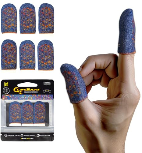 6 Pack Mobile Gaming Corps ClawSocks Phone Gaming Finger Sleeves - Damascus