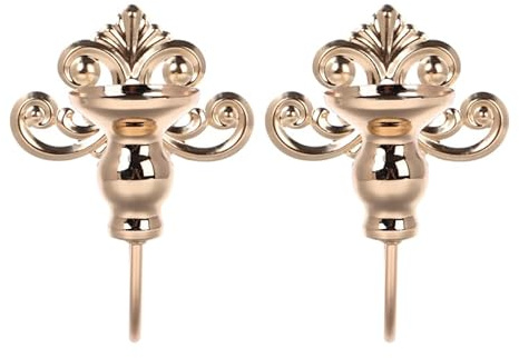 STOBAZA 2 piezas decorativas de pared portavelas de hierro con patrón vintage europeo versátil, utilizable como luz de té, decoración de pared para salón, comedor y baño