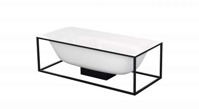 Bette Lux Shape Rechteck-Badewanne freistehend 170x75x45cm, 2 Rückenschrägen, 3451-, Farbe: Schwarz - 3451-056