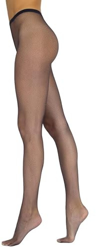 Sarah Borghi Calze a Rete Donna, Collant con Punta Nuda per Sandali con Tassello in Cotone, Ultra Comfort, Made in Italy (blu, S/M)