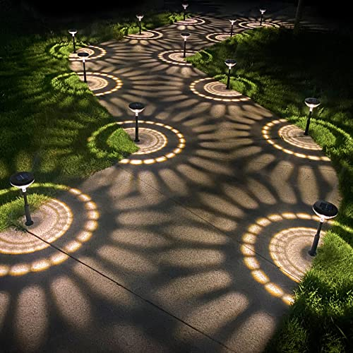Becomlight LED Solarlampen für Außen Garten: 2-Stück Warmweiß & Farbwechsel Solar Gartenleuchten mit Erdspieß - IP67 Wetterfest Solarleuchten für Draußen Gartendeko Beleuchtung