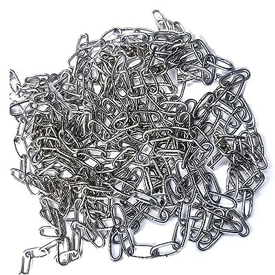KAIISSA Catena in Acciaio Inossidabile 304 Robuste Maglie Saldato per Recinzione Sospesa, Catena per Cani da Passeggio, Oscillante, Carico Massimo 10 kg, 1,2 mm - 16 Metri