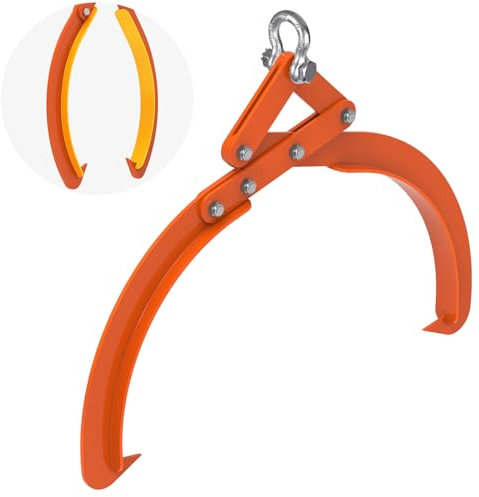 Insaga Pinzas para troncos de 25 pulgadas, gancho de madera resistente para un manejo seguro y fácil, pinzas de tronco mejoradas con 2 garras