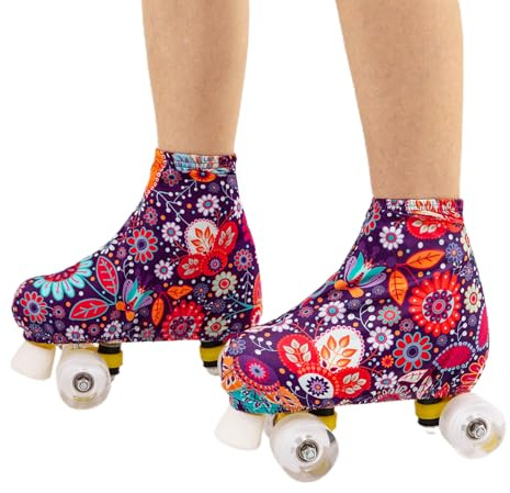 YUNCHONGuk Funda elástica para patines y patines, funda elástica para patines de hielo, fundas para botas de patinaje, cubiertas para patinaje artístico, patinaje sobre ruedas, etc