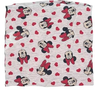 Minnie Mouse - Sciarpa per bambini | Loop | Sciarpa rotonda | Inverno | Fodera in pile | Regali per ragazze | Topolino | Sciarpa tubolare | Foulard | 2 strati, Colore: rosso, Taglia unica