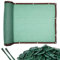 Sinmoe Garten Sichtschutz mit PVC Sichtschutz Zaun Befestigung Set 1,2 x 10 m Grüne Zaunblende mit 30 Befestigungsclips und 50 Draht Kabelbinder für Sichtschutzmatte Garten Balkon