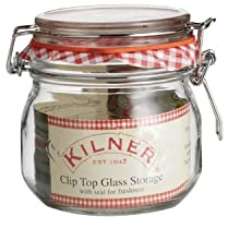 6 x Kilner Clip Top Glass Food Storage Jar Canister Preserver - Round 0.5 Litre