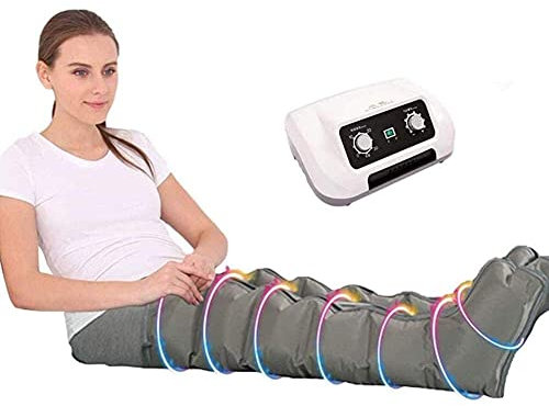 QLIGHA Masajeador de piernas, compresor de Aire, masajeador de presoterapia portátil para la circulación y relajación de los músculos, masajeador de presión de Aire