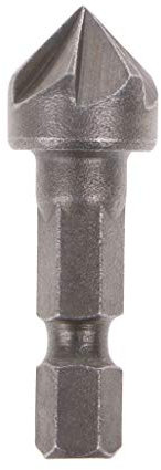 Broca avellanadora de 6 filos, ángulo de punta de 90 grados, corte biselado, carpintería