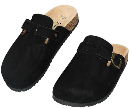 JOMIX Sabots Femme avec Boucle Sandales Femmes Élégant Chaussures à Semelle en Liège Confortable pour Intérieur et Extérieur