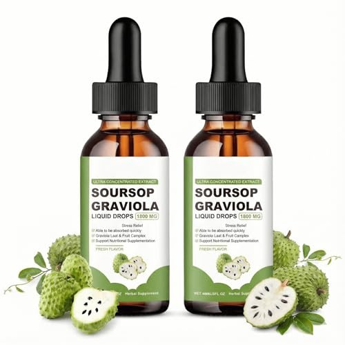 DEJIN Topical Liquid for External Use Only – Natural Botanical Solution for External Use Only (2 Pack) Soursop Bitters Liquid Drops - Organic Botanical Essence - 60ml * 2Pcs