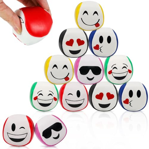 Forbabe 12 palline da giocoliere per principianti, 5 cm, per principianti, set di palline da giocoliere educative per interni ed esterni
