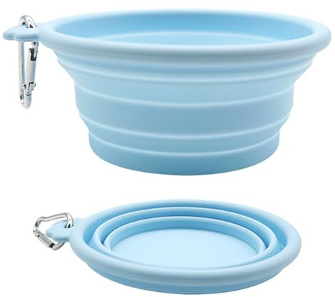 Cuenco Plegable para Perros - Tazón Portátil para Mascotas En Viajes - Recipiente De Silicona Antifugas, Plato Hidratante para Razas Pequeñas Y Medianas En Paseos, Senderismo Y Picnic