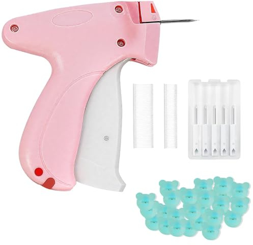 Stitch Gun Set Micro stitch gun, Stitchy Quick Clothing Fixer,Mit 5 Nadeln, 1100 Klebestiften und 100 leuchtenden Bärenknöpfen. Etikettierung mit Etiketten Pistole für Kleidung und Etikettierpistole.