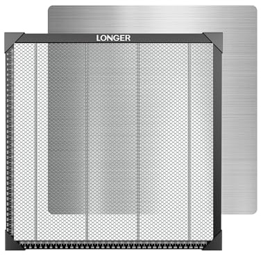LONGER Plateau de travail nid d’abeille 400 x 400 mm – Table en aluminium pour graveur et découpeur laser CO2 et diode – Dissipation thermique rapide et protection du support