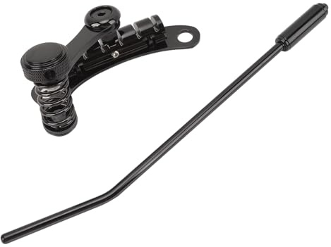 CHICIRIS Elektrisk Gitarr Vibrato Bridge Bakstycke, Zinklegering Tremolosystem med Stoppstång för SG-stil Gitarrer, Enhanced Sustain (Svart)