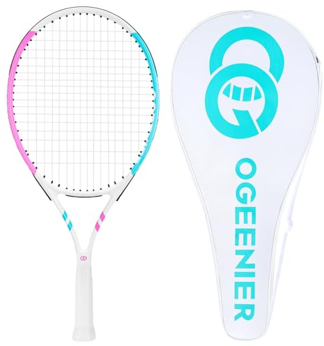 OGEENIER Kids Tennis Racket 23 Inch, Lightweight Aluminum Tennis Racquet for Junior Boys & Girls Beginner with Tennis Bag