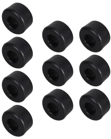 COOLHIYA Almohadillas Elevadoras para Patinetas de PU Negro, 10 Piezas con Estructura de Doble Hilera y Configuración de Cuatro Ruedas para Patinaje al Aire Libre