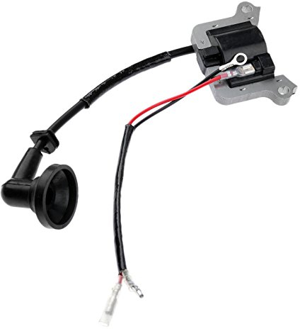 Hicello Bobine d'Allumage 62mm pour Débroussailleuse, Bobine Allumage avec Câble pour Multifonction 4 en 1, Tondeuse, Coupe-Herbe, Taille-Haie 43CC 52CC