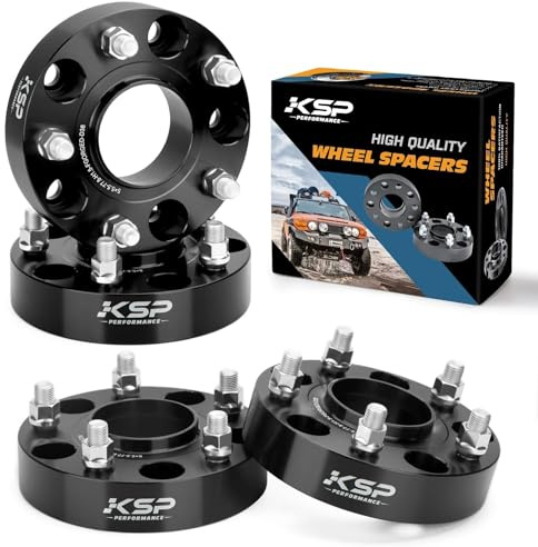 KSP 5X5.5 Wheel Spacers for Ram 1500, 1.5(38mm) 5x139.7mm to 5x139.7mm Hub Centric & 5 Lug Forged Wheel Spacers, Hub Bore 77.8mm Thread Pitch M14X1.5 for 2012-18 Dodge Ram 1500, Package of 4Pcs Black