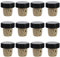 Westmark 12 tappi per bottiglie di vino, liquori, olio o aceto, sughero naturale/plastica, marrone chiaro/nero, 482020E4