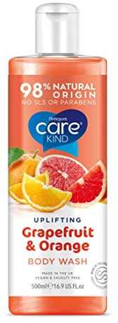 Shower Gel from Care Kind, 98% Natural Body Wash Calming, Cruelty Free, No SLS or Parabens, original nature bathing cleanser Vegan in source faith 500 ml