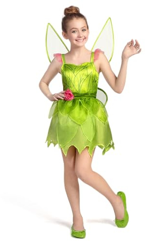Spooktacular Creations Costume da Fata per Ragazze, Costume da Fata Verde, Abito Tutu da Fata per Halloween e Giochi di Ruolo-M