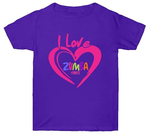 famesale Vêtements D'entraînement Unisexes pour La Zumba T-Shirt Décontracté à Col Ras du Cou Imprimé Amour Top à Manches Courtes Zumba Loose Dance Fitness I Love Zumba T-Shirt Imprimé