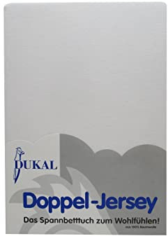 Dukal | Spannbettlaken für Familienbett | 300x200 cm | aus hochwertigem DOPPEL-Jersey | 100% Baumwolle | Farbe: Weiss