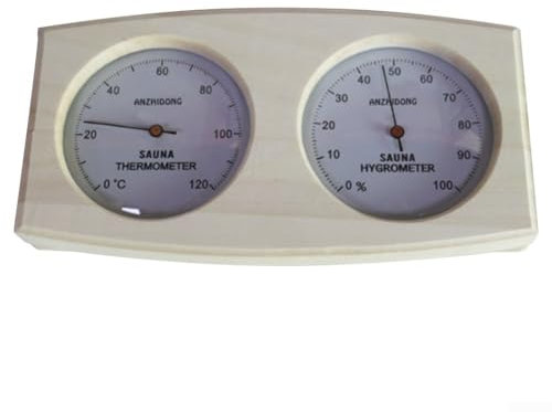 2 in 1 Sauna Thermometer Sauna Thermometer und Hygrometer Holz Sauna Thermometer Sauna Zubehör Dampfbad Sauna