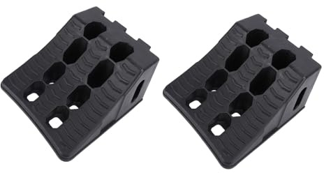 Yctze Calzo para Rueda HDPE, Resistente, Antideslizante, Resistente a la Intemperie, Cuña para Rueda de Alta Estabilidad para Remolque de Viaje, Camión RV, 2 uds.