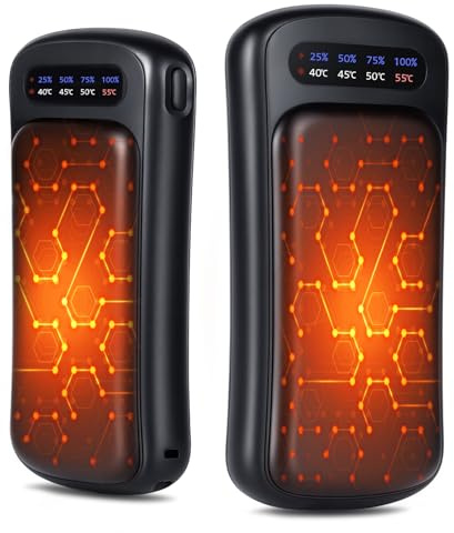 XHDA 10000mAh Magnetic 2 Pack Rechargeable Hand Warmers Long Lasting, USB
