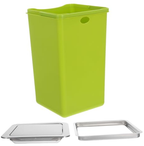 SHINEOFI Cubo De Basura Con Tapa Abatible Tapa De Basura Empotrada Empotrada Para Encimera