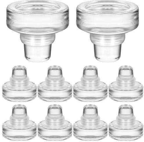 HOUDERCO Tappi Silicone in per T e Bottiglie di Vetro a Forma Sapore 10 Pezzi, Ermetici per Conservare Originale, per Uso Domestico